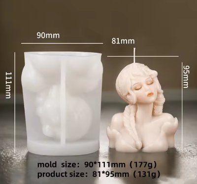 Molde Silicona - Mujer Trenza - Cod1066