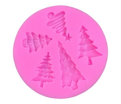 Molde Silicona - 5 Arboles de navidad - Cod1290