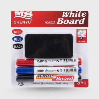 Set marcador de Pizarra x 3 colores + Borrador