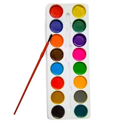 Set Acuarelas + Pincel x 14 Colores