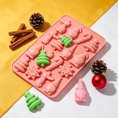 Molde Silicona - 16 FIGURAS NAVIDEÑAS - cod1283