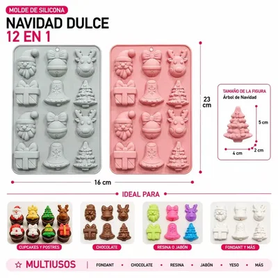 Molde Silicona - Navidad Dulce - cod1272