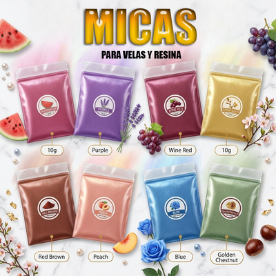 Micas para Velas y Resina en Sobres