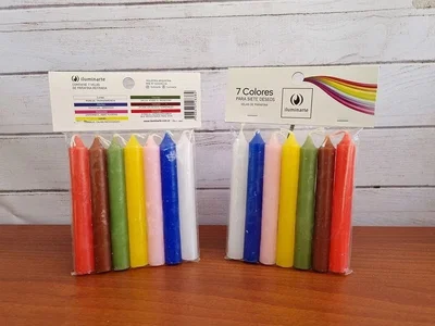 VELA 7 COLORES PAQUETE X 7 UNIDADES