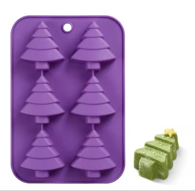 Molde Silicona - 6 Arbol Pino de Navidad - Cod1252