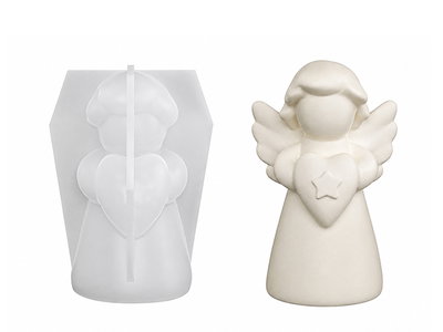 Molde Silicona - Angelito con Cabello con Estrellita - Cod1261