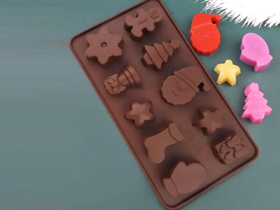 Molde Silicona - P/15 Bombones Navidad Variados - cod1257