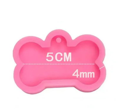Molde Silicona - Chapita de Perro Huesito - Cod571