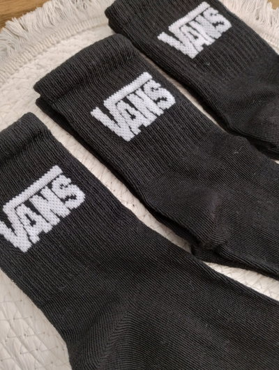 Media 3/4 INFANTIL 😍 VANS negra logo blanco 