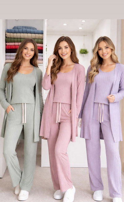 Pijama 3 piezas IMPORTADO 🩷 GABY/Por Unidad 