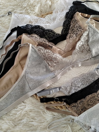Conjunto bralette de Algodón con encaje ❤️😍