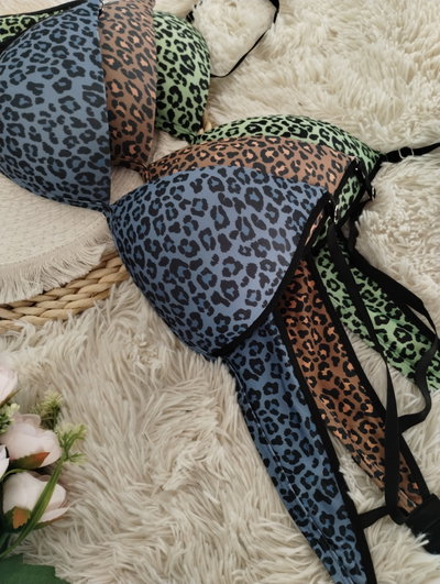 Conjunto triángulo  Animal Print ❤️ Por Unidad 