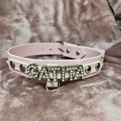 Choker letras strass GATITA