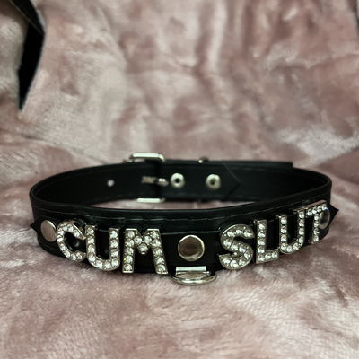 Choker letras strass CUM SLUT