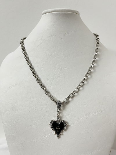 Collar Corazón cruz