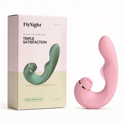 Vibrador Triple Satisfaction Rosa (usb)