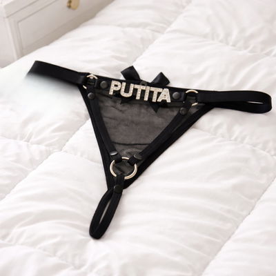 Tanga letras de strass PERSONALIZADA