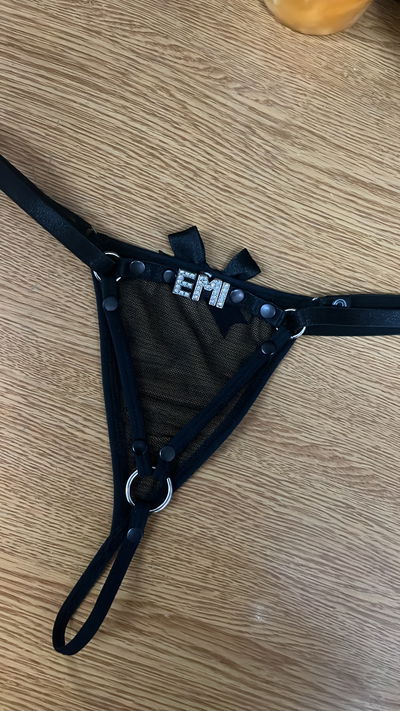 Tanga letras de strass PERSONALIZADA