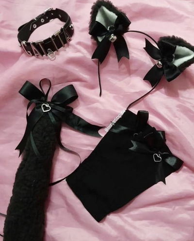 KIT MININO (orejas + cola + collar letras + bucaneras)