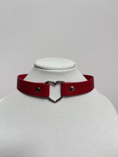 Choker corazón rojo
