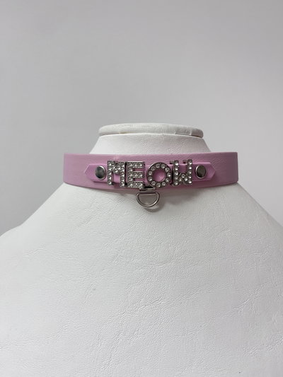 Choker letras strass MEOW