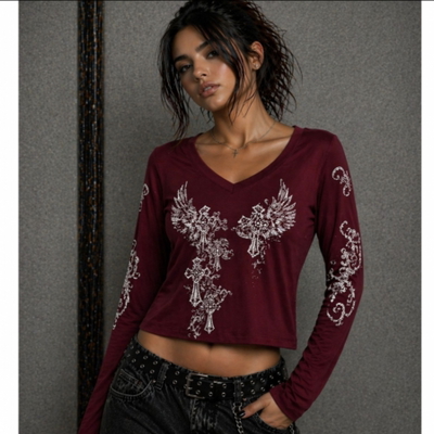 Camiseta goth 03 Fallen cross