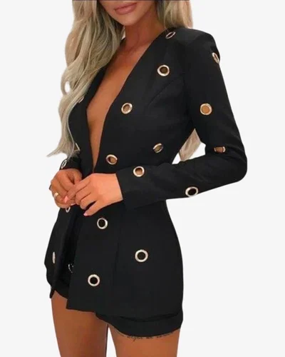 Blazer con ojales