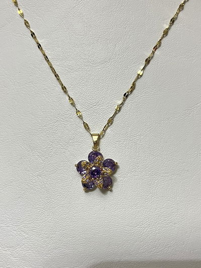 Collar FLOR GIRATORIA (Violeta)