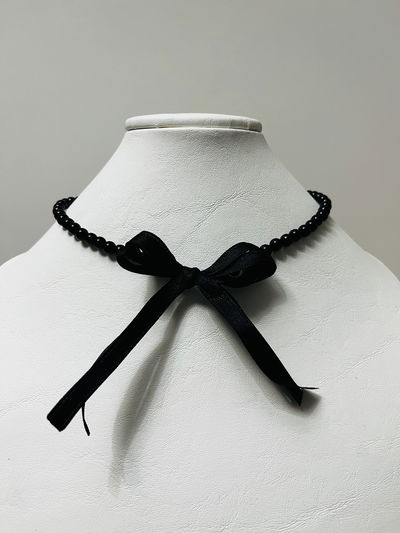 Collar perlitas LACE Black