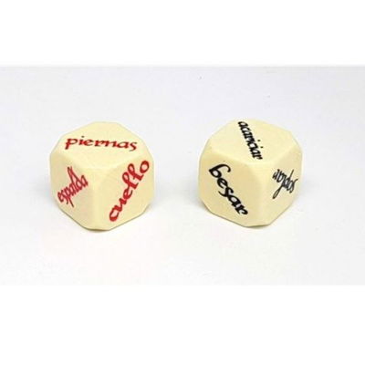 Dados con acciones y partes para jugar