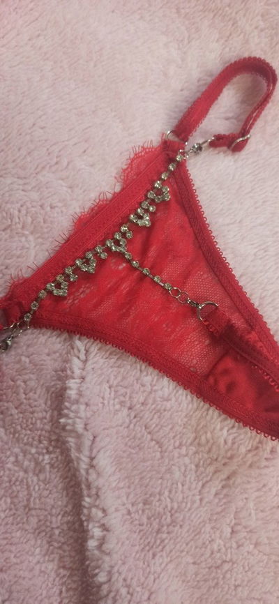 Tanga strass RED