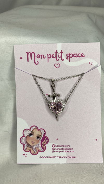 Collar con daga ROSA (Ideal para compartir)