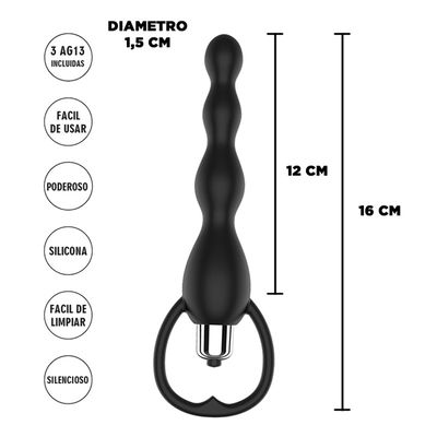 Vibrador dilatador anal AQUILA