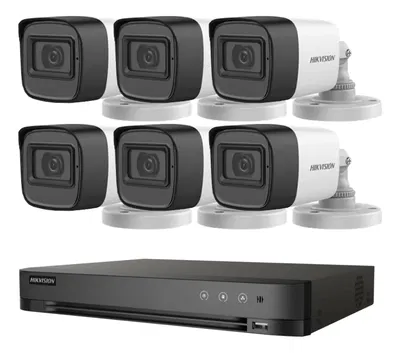 Kit Seguridad Hikvision Dvr 8 + 6 Camaras 1080p 2mp Exterior