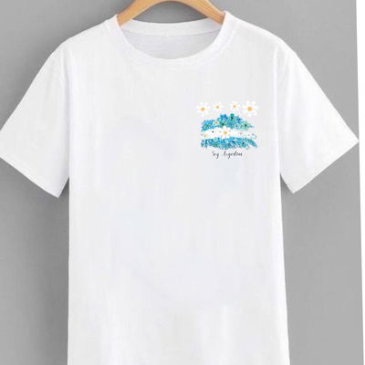 REMERAS clásicas escolares con escarapela estampada 