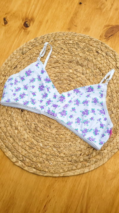 Marey 1099 Corpiño Flores Lila