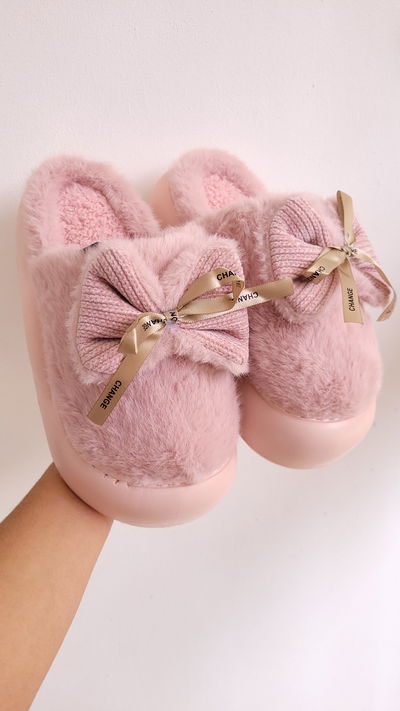 Pantufla moño rosa 35 al 37