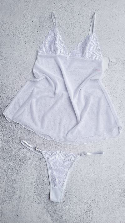 Baby doll Blanco Talle 85 y 100