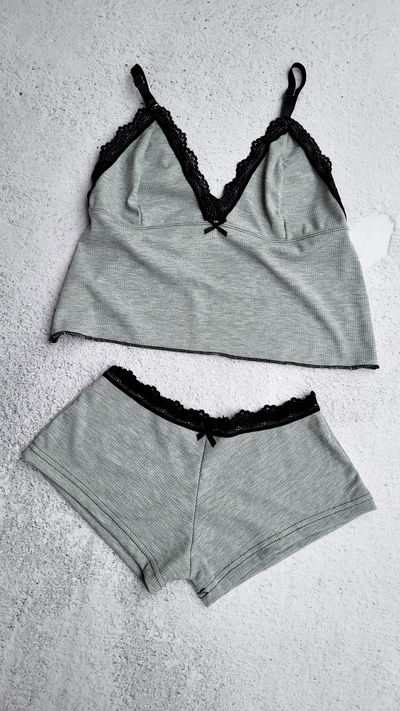 Pijama Top Gris Talle 95