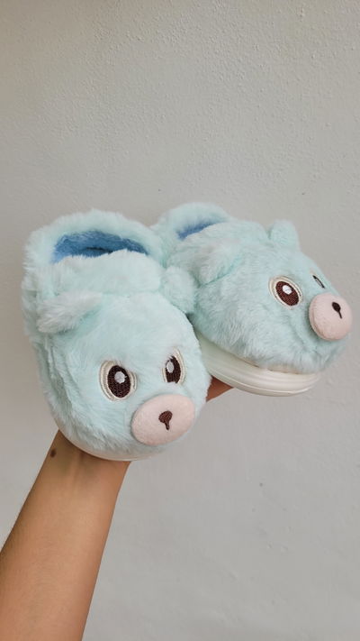 Pantufla Osito Verde agua Talle 24 al 29