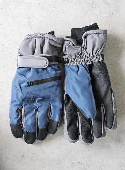 Guantes con interior de piel Azul