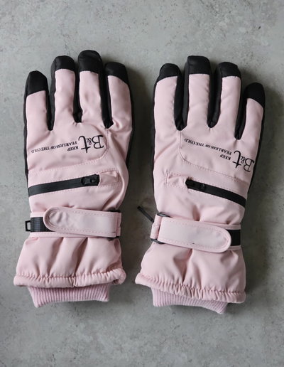 Guantes con interior de piel Rosa
