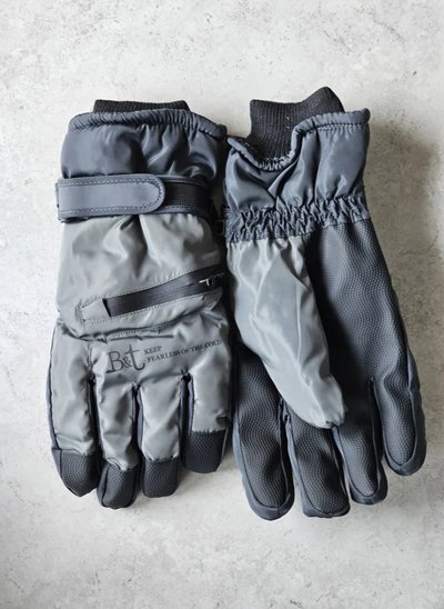 Guantes con interior de piel Gris