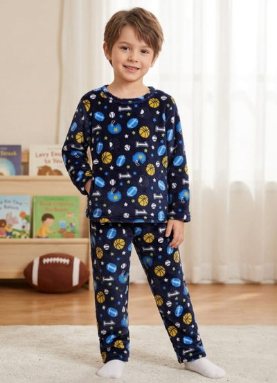 Pijama Infantil Plush Estampado Talle 12