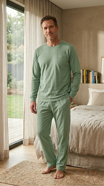 Pijama Hombre Verde Talle 5