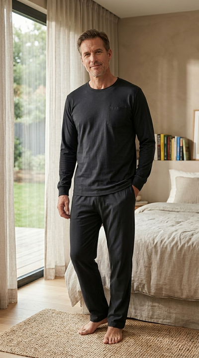Pijama Hombre Negro Talle 2, 3, 4 y 6