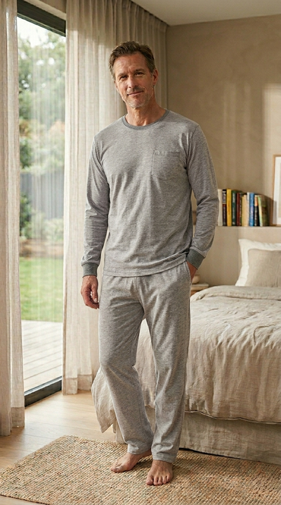 Pijama Hombre Gris Talle 1, 5 y 6