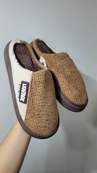 Pantufla Combinada Marron Talle 42 al 47