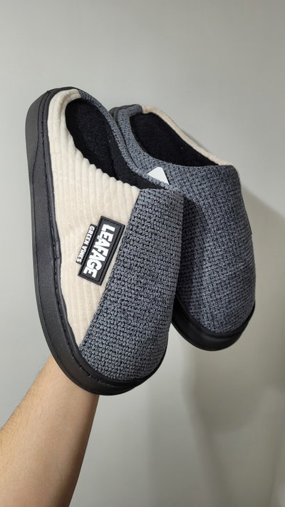 Pantufla Combinada Negra Talle 44/5 y 46/7