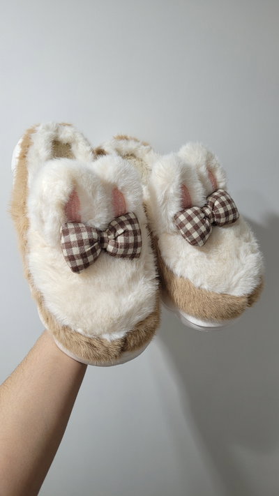 Pantufla Orejitas Marron Talle 36 y 37
